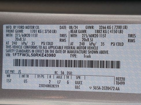 Used 2024 Ford F150 XLT w/ Equipment Group 302A MID AWD/4WD image 74