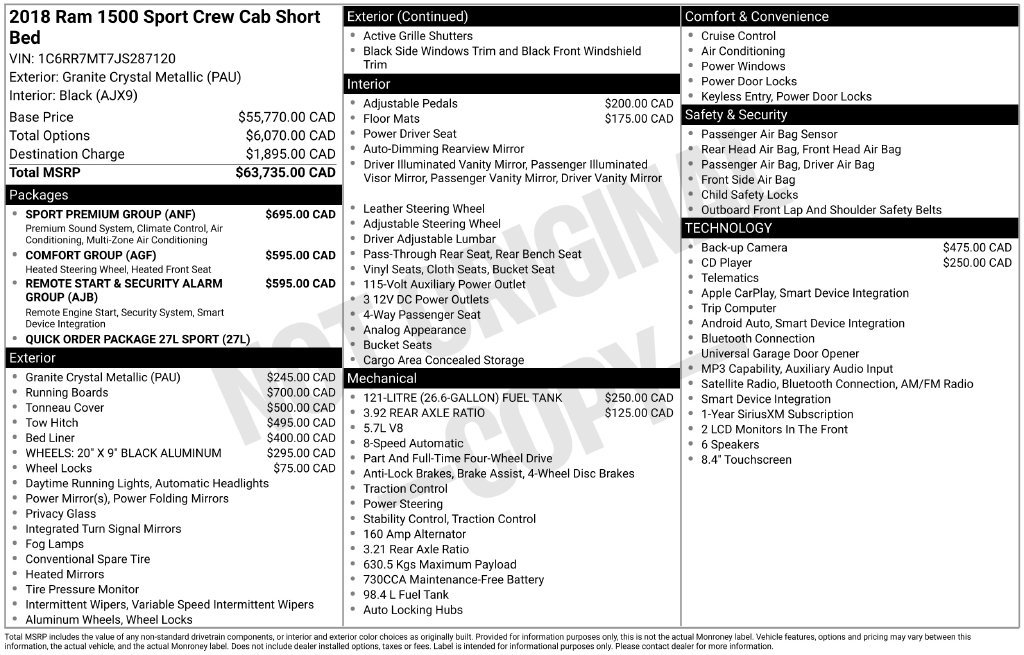Used 2018 RAM 1500 Sport w/ Sport Premium Group AWD/4WD image 12