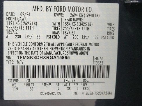 Used 2024 Ford Explorer XLT w/ Class IV Trailer Tow Package AWD/4WD image 87
