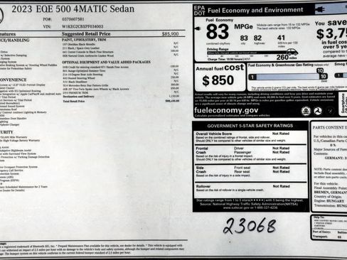 Used 2023 Mercedes-Benz EQE 500 4MATIC Sedan image 2