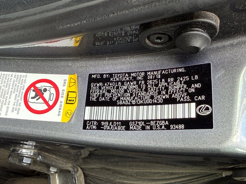 Used 2019 Lexus ES 350 w/ Premium Package FWD image 19