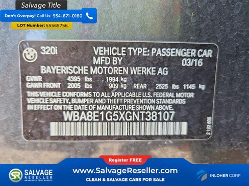 Used 2016 BMW 320i Sedan RWD image 16