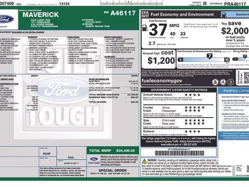 Certified 2023 Ford Maverick Lariat w/ Lariat Luxury Package FWD image 39