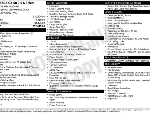 Used 2025 MAZDA CX-50 AWD 2.5 S w/ Select Package image 1