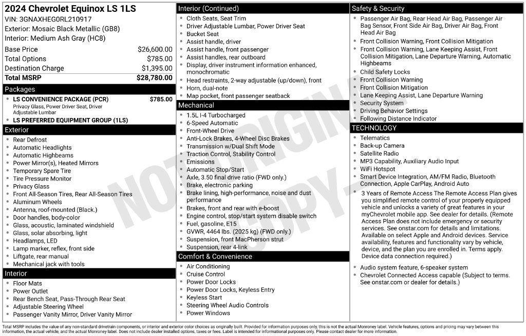 Used 2024 Chevrolet Equinox LS w/ LS Convenience Package FWD image 3