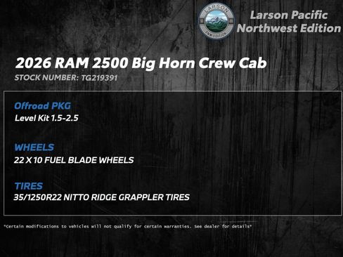 New 2026 RAM 2500 Big Horn image 3