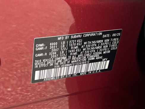 Used 2025 Subaru Ascent Onyx Edition w/ Popular Package #2 image 34