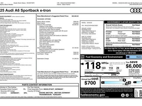 New 2025 Audi A6 e-tron Premium Plus image 6