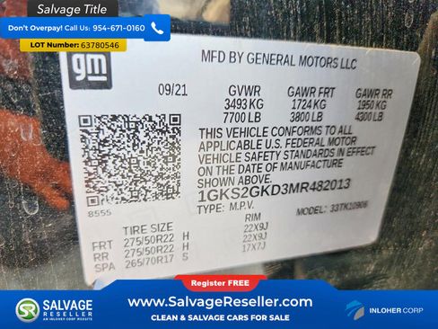 Used 2021 GMC Yukon XL SLT w/ SLT Premium Package AWD/4WD image 17