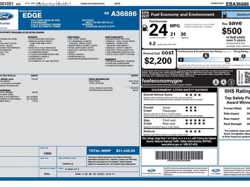Used 2014 Ford Edge SE w/ Equipment Group 101A FWD image 2