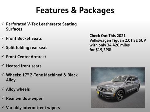 Used 2021 Volkswagen Tiguan SE w/ Panoramic Sunroof Package AWD/4WD image 21