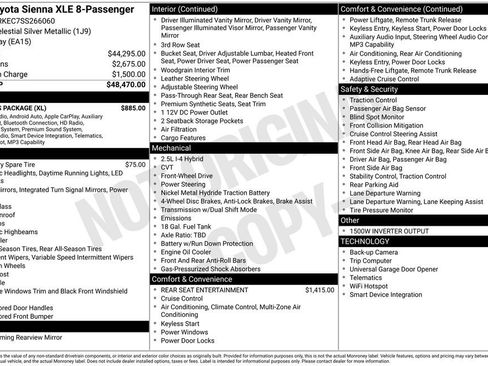 Used 2025 Toyota Sienna XLE w/ XLE Plus Package FWD image 38