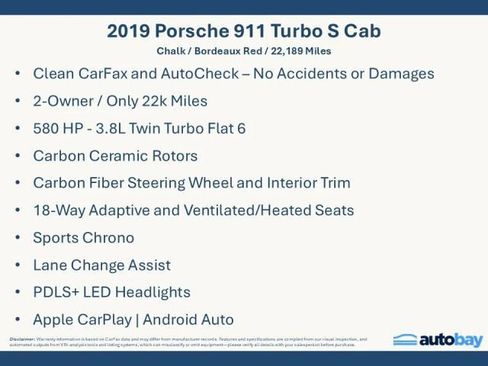 Used 2019 Porsche 911 Turbo S image 3