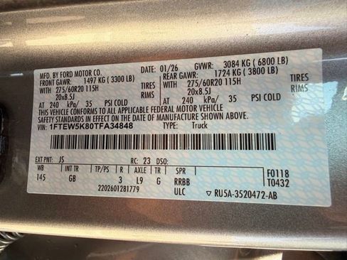 Used 2026 Ford F150 Lariat w/ Equipment Group 501A Mid RWD image 26