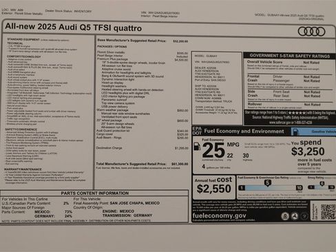 New 2025 Audi Q5 2.0T Premium Plus image 31