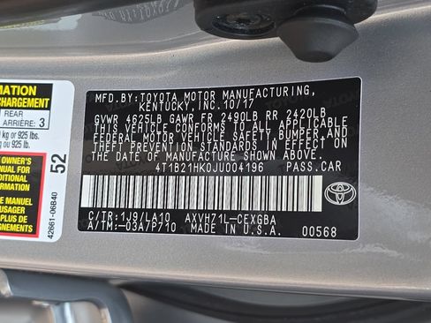 Used 2018 Toyota Camry XLE w/ Audio Package FWD image 34