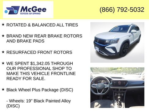Used 2024 Volkswagen Taos SE w/ Black Wheel Plus Package AWD/4WD image 8