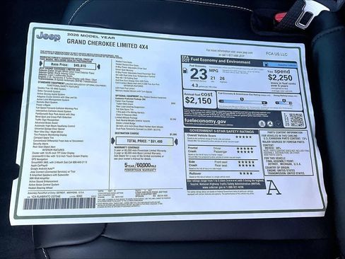 New 2026 Jeep Grand Cherokee Limited AWD/4WD image 23