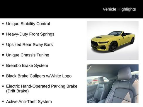 New 2025 Ford Mustang GT Premium w/ GT Performance Package RWD image 15