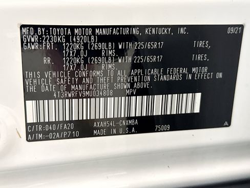 Used 2021 Toyota RAV4 XLE w/ Convenience Package AWD/4WD image 20