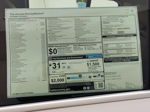 New 2026 BMW 330i 330i w/ Convenience Package image 31