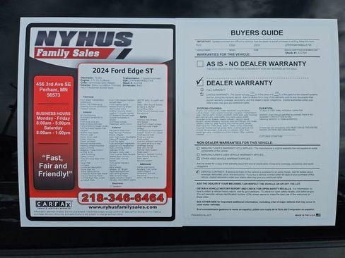 Used 2024 Ford Edge ST w/ Equipment Group 401A image 60