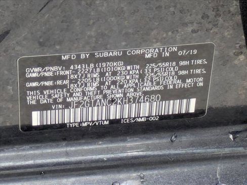 Used 2019 Subaru Crosstrek 2.0i Limited w/ Moonroof Package w/Navigation AWD/4WD image 18