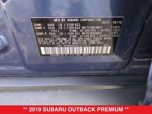 Used 2019 Subaru Outback 2.5i Premium image 41