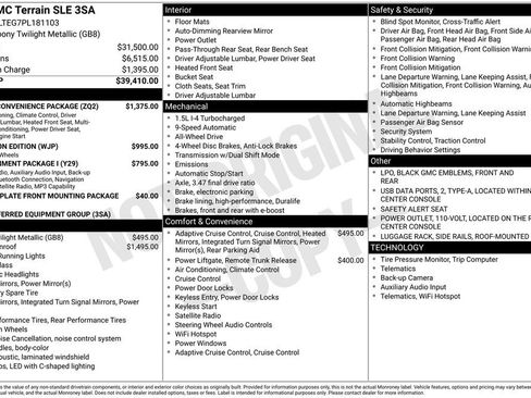 Used 2023 GMC Terrain SLE w/ Driver Convenience Package AWD/4WD image 3