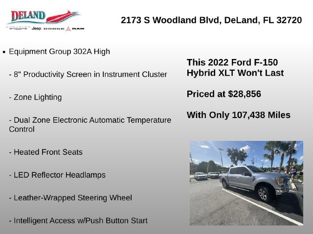 Used 2022 Ford F150 XLT w/ Equipment Group 302A High AWD/4WD image 6