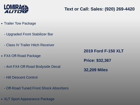 Used 2019 Ford F150 XLT w/ Equipment Group 302A Luxury AWD/4WD image 8