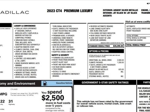 Used 2023 Cadillac CT4 Premium Luxury w/ Climate Package image 14