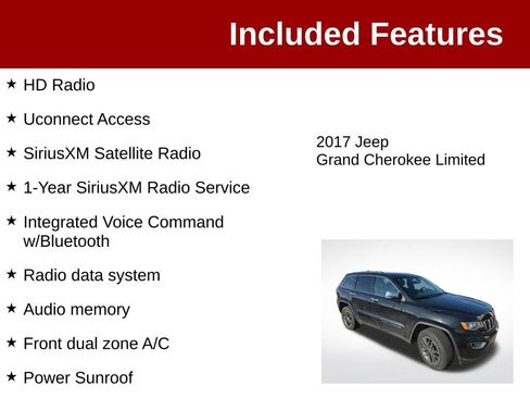 Used 2017 Jeep Grand Cherokee Limited AWD/4WD image 4