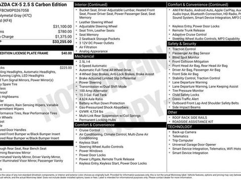 Used 2023 MAZDA CX-5 Carbon Edition AWD/4WD image 4