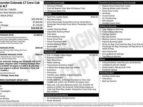 Used 2020 Chevrolet Colorado LT w/ Luxury Package AWD/4WD image 1
