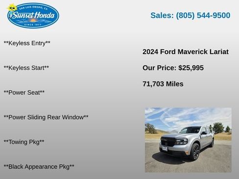 Used 2024 Ford Maverick Lariat w/ Black Appearance Package AWD/4WD image 14