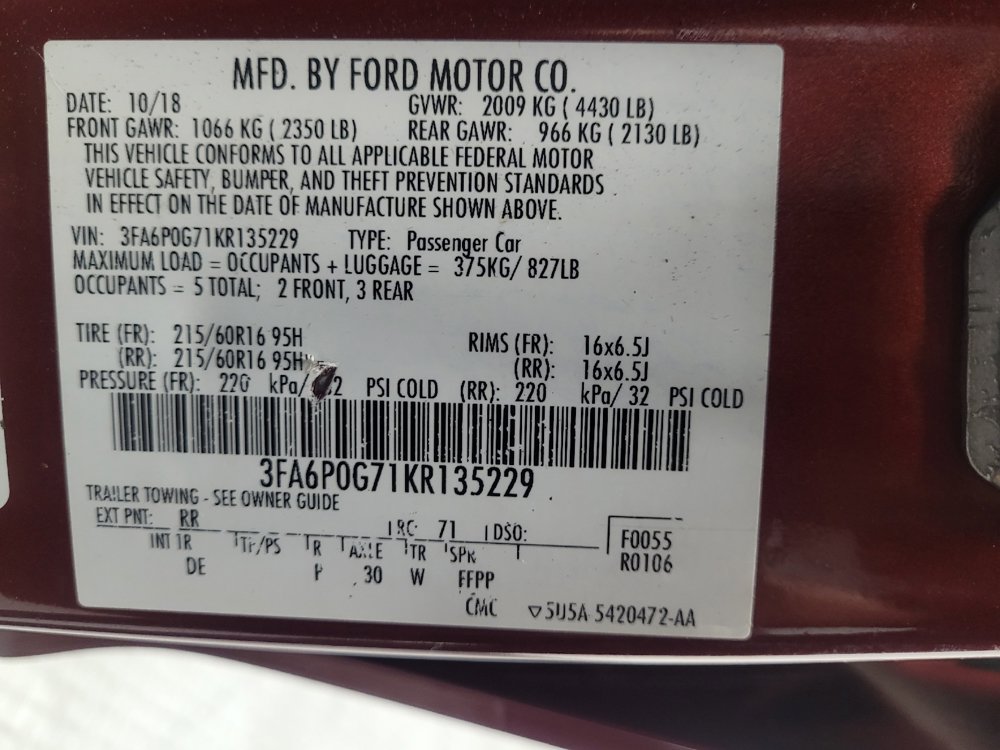 Used 2019 Ford Fusion S FWD image 33