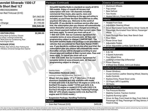 Used 2016 Chevrolet Silverado 1500 LT w/ All Star Edition image 2