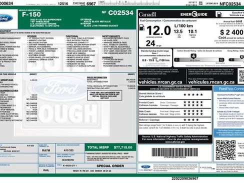 Used 2022 Ford F150 Lariat w/ Equipment Group 502A High image 3