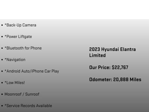 Used 2023 Hyundai Elantra Limited w/ Preferred Accessory Package image 12