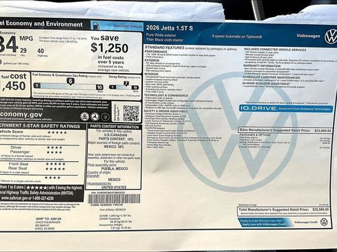 New 2026 Volkswagen Jetta S image 32