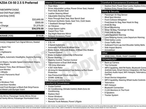 Certified 2023 MAZDA CX-50 2.5 S w/ Cargo Package AWD/4WD image 39