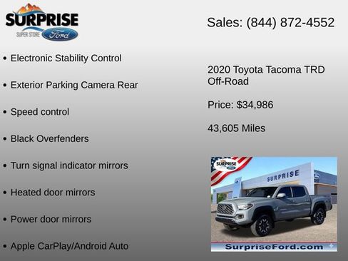 Used 2020 Toyota Tacoma TRD Off-Road AWD/4WD image 24