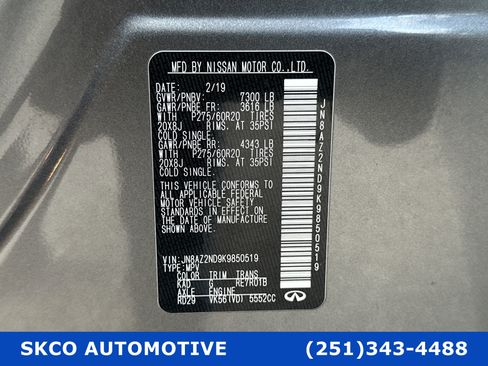 Used 2019 INFINITI QX80 Luxe w/ Proassist Package image 28