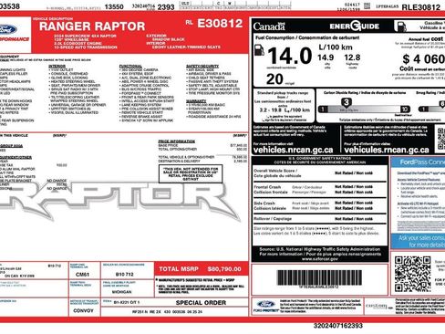 Used 2024 Ford Ranger Raptor AWD/4WD image 2