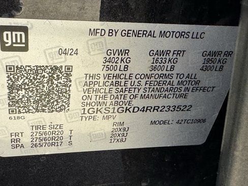 Certified 2024 GMC Yukon XL SLT RWD image 37