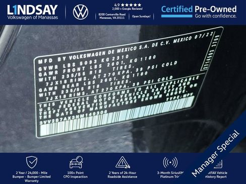 Certified 2022 Volkswagen Tiguan SE image 26