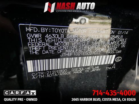 Used 2014 Lexus IS 250 w/ F-Sport Package RWD image 58