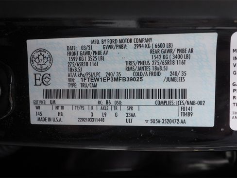 Used 2021 Ford F150 Lariat w/ Equipment Group 502A High image 29