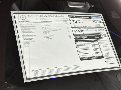 New 2026 Mercedes-Benz SL 63 AMG 4MATIC image 29